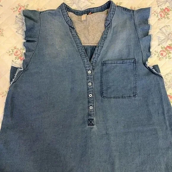 Pilcro Flounced Tunic Dress size Large Anthropologie - Picture 3 of 10